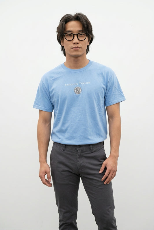 Men’s Coin Logo Tee Sky Blue