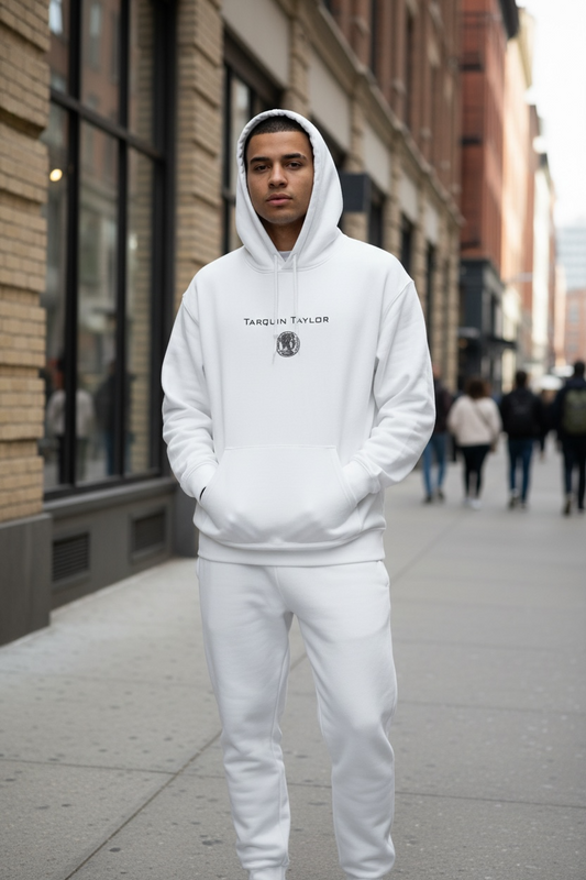 Men’s Coin Logo Hooded Sweatshirt White