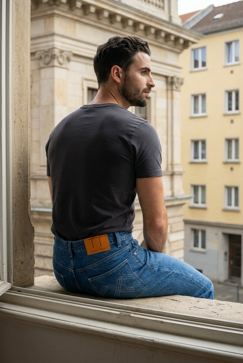 Men’s Tarquin Taylor Jeans Blue Faded