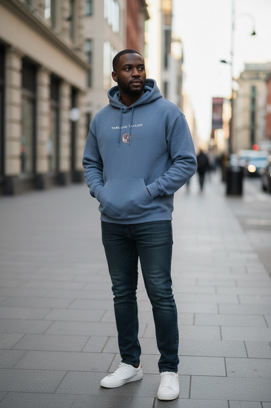 Men’s Coin Logo Hooded Sweatshirt Sky Blue