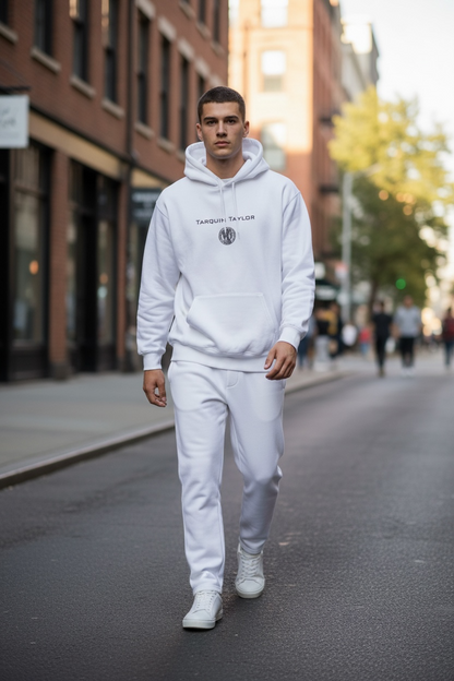 Men’s Coin Logo Hooded Sweatshirt White