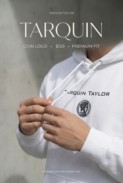 Men’s Coin Logo Hooded Sweatshirt White