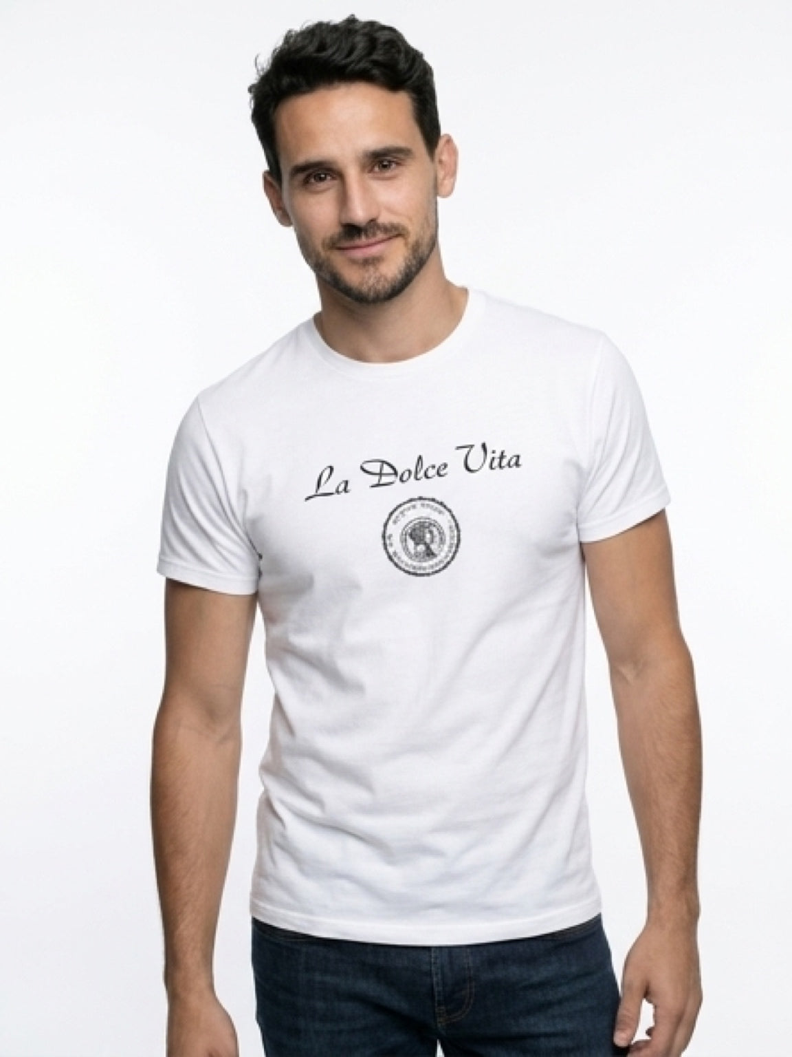 La dolce vita men’s cursive tee
