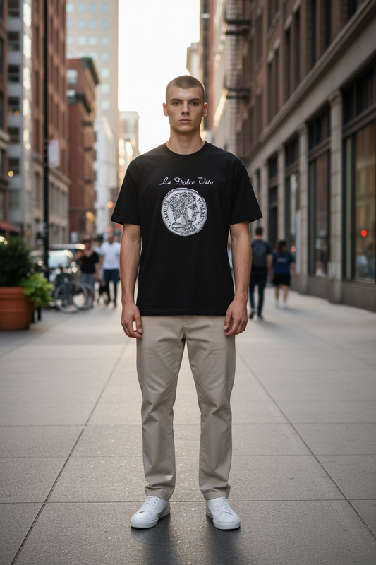Men’s La Dolce Vita big coin tee