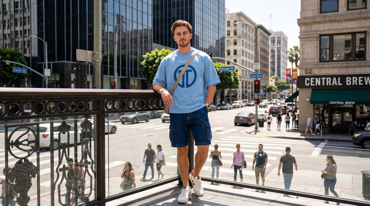 Men’s Oversized TT logo blue
