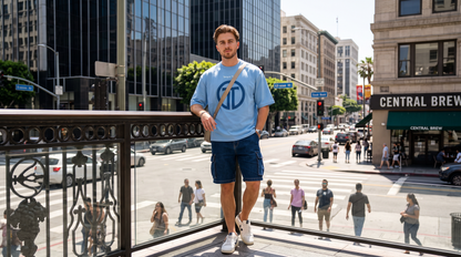 Men’s Oversized TT logo blue