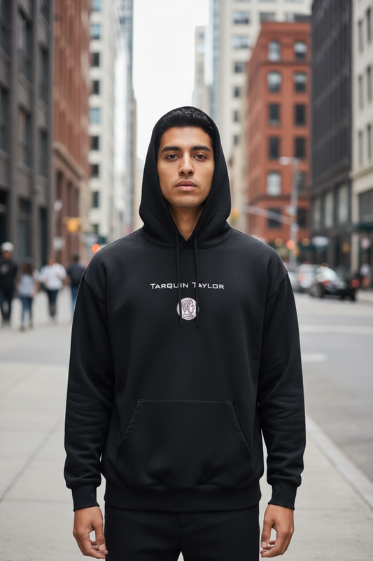 Men’s Coin Logo Hooded Sweatshirt Black