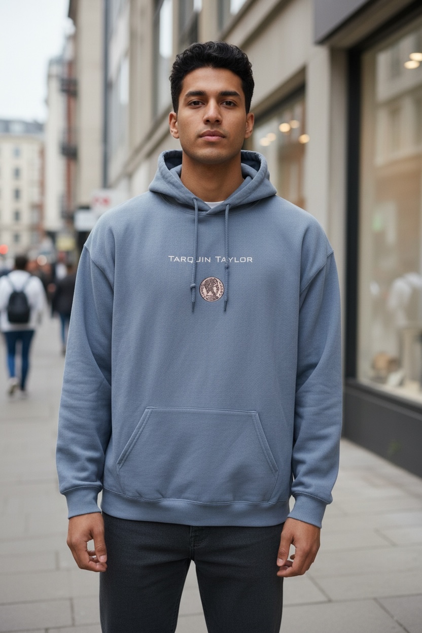 Men’s Coin Logo Hooded Sweatshirt Sky Blue