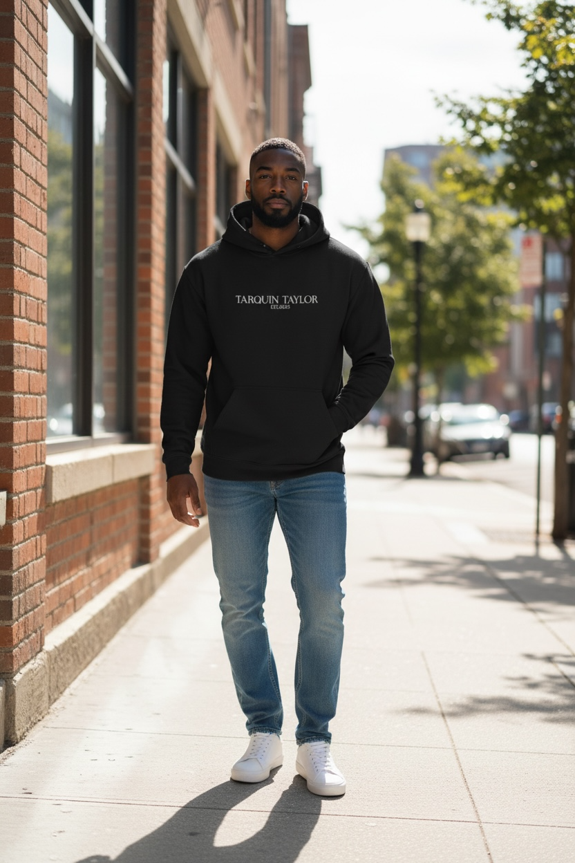 Men’s Black Est. 2025 hooded sweatshirt